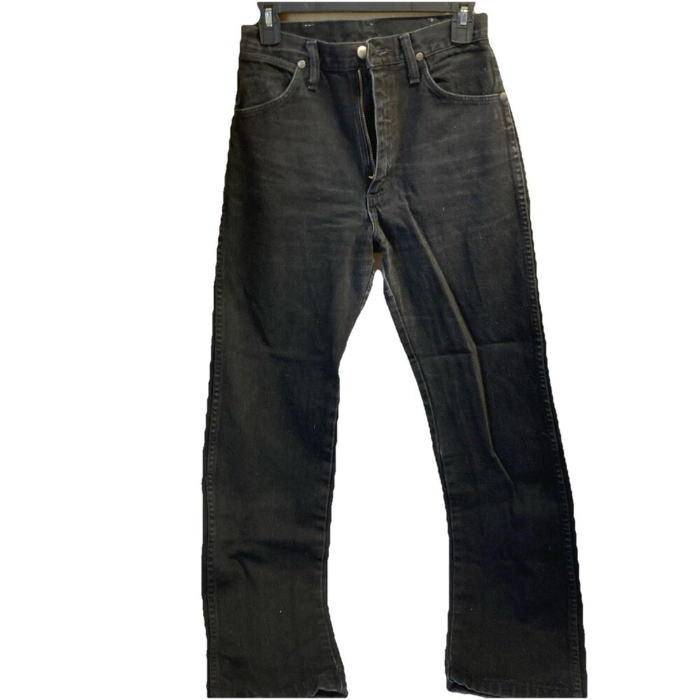 Vintage Wrangler Jeans Women (26x30) Black Denim USA Made 90s Western 14MWZ